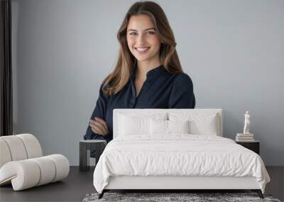 The smiling confident woman Wall mural