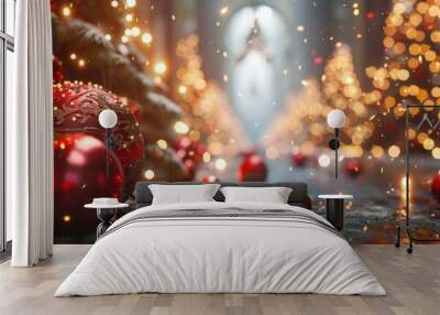 Art For Christmas Or New Year'S Eve Holiday Background Wall mural