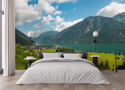 View of the nice Achensee in the Tyrolean alps Wall mural