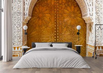 Architectural details and doorways of Morocco Wall mural