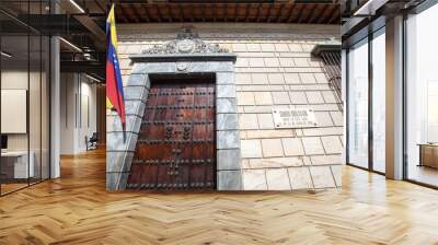 Simon Bolivar birthplace house, Caracas, Venezuela Wall mural