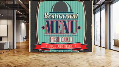 Restaurant menu. Vector illustration Wall mural