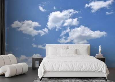 clouds sky blue bright and sunlight Wall mural