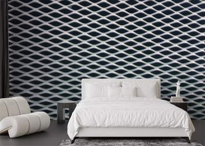 Steel grating pattern background and texture. Wall mural