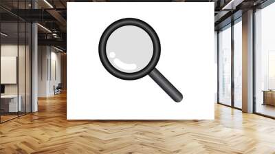 magnifying glass or search icon, vector graphics white background, search, zoom, research Wall mural