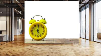 alarm clock on white background  Wall mural