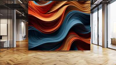 an abstract curve layered textural Wall mural