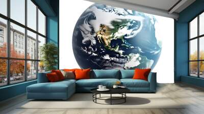 Planet earth on transparent background. Generative ai design concept. Wall mural