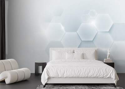 Abstract geometric shape technology digital hi tech concept background. Space for your text Wall mural