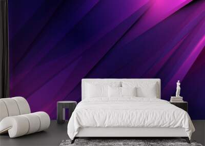 Abstract purple triangles motion futuristic background Wall mural