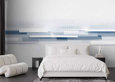 Abstract rectangles geometric motion technology digital hi tech concept background Wall mural