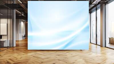 Abstract soft blue wavy with blurred light curved lines background Wall mural