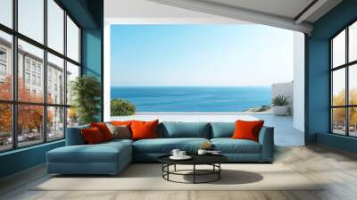 Terrace Floor with Stunning Sea View Wall mural