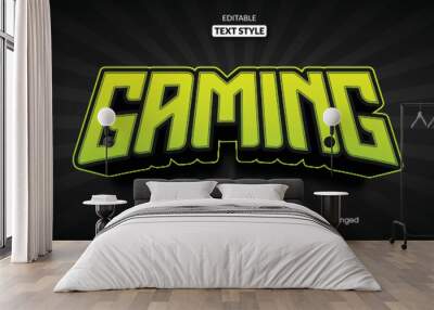 Gaming esport style text effect, Editable text effect Wall mural