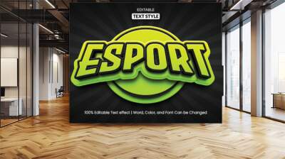 Gaming esport style text effect, Editable text effect Wall mural