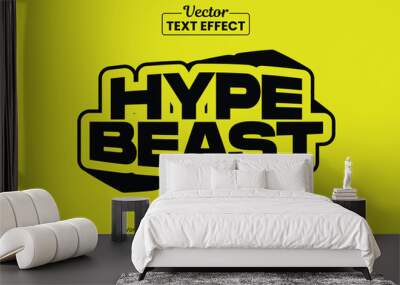 Hypebeast Style Editable Text Effect for clothing brand or T shirt Wall mural