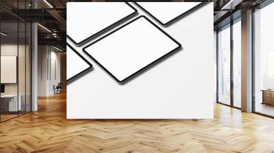 Realistic tablet mockup with blank screen. tablet isolated on white background. tablet side views. Wall mural