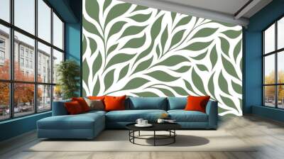 leaf pattern Seamless Elegant abstract background  Wall mural