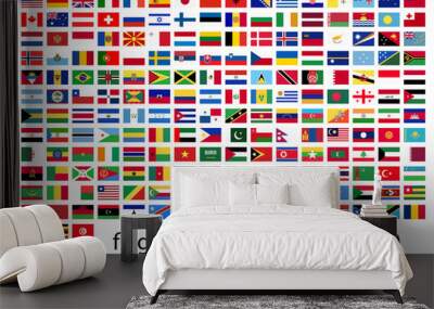 all country flags of the world Wall mural