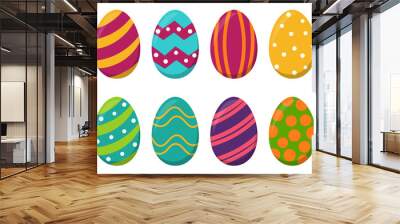 collection painted easter eggs Wall mural