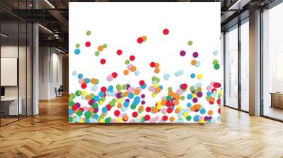 colored confetti on lower border with free space for text Wall mural