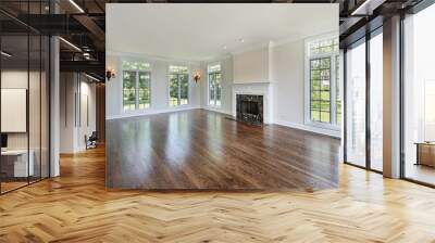 Living room with fireplace Wall mural