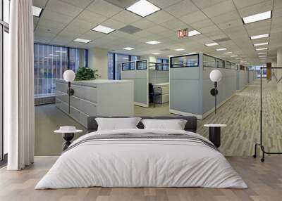 Office area with cubicles Wall mural