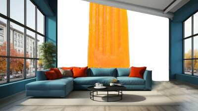 orange popsicle isolated on white background Wall mural