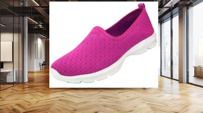 pink slip on sports shoe isolated on white background Wall mural