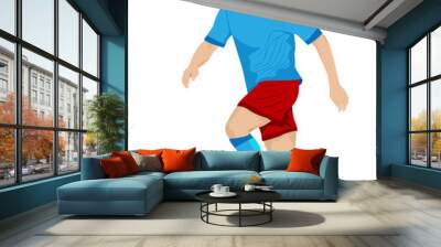 isolated football player on white background vector design Wall mural