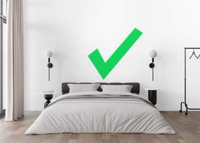 2D green check mark   Wall mural