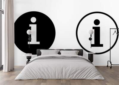 Info icons set. Info button Wall mural