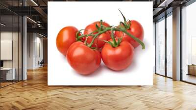  Bunch of red ripe juicy tomatoes isolated on white background Wall mural