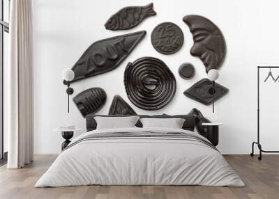 assorted black and brown liquorice Wall mural