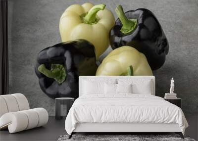 Purple and white bell peppers Wall mural