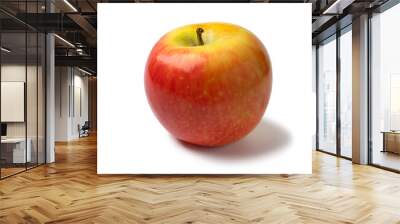 Single whole fresh ripe Kanzi apple isolated on white background Wall mural