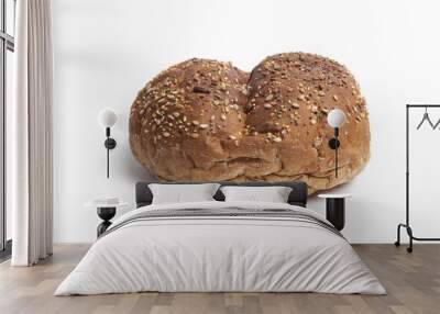 Whole single fresh multi-grain roll Wall mural