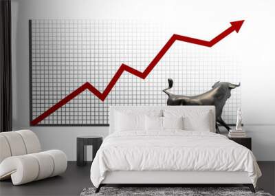 stock market going up, prosperity, bull market Wall mural