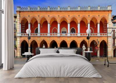 view on Loggia Amulea in prato della valle square in padua city in italy  Wall mural