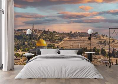 The Dome of the Rock on the temple mount in Jerusalem - Israel Wall mural