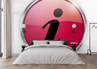 info button rot edel Wall mural