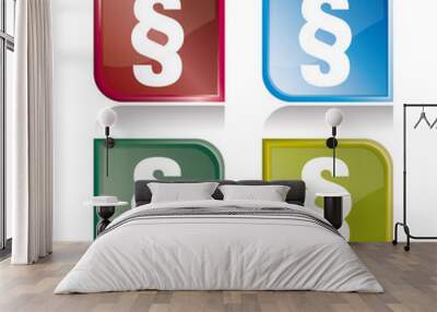 Paragraph Icon Set Wall mural