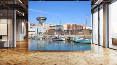 Beautiful traditional boats in Palavas les flots, a seaside resort in the south of Montpellier, France Wall mural