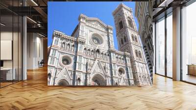 The amazing cathedral di Santa Maria del Fiore in piazza del duomo in Florence, city in central Italy and birthplace of the Renaissance, it is the capital city of the Tuscany region, Italy Wall mural