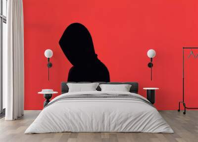 Faceless unrecognizable human image illustration. Wall mural