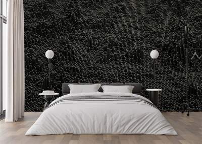 Technology geometry black background. 3d illustration, 3d rendering. Wall mural