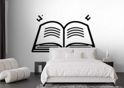 Blank pages for text or images in an open book Wall mural