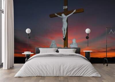 jesus on the cross Wall mural