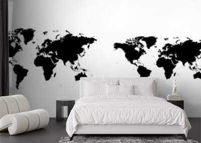 Silhouette of the globe of earth. Globe Earth modern illustration. Wall mural