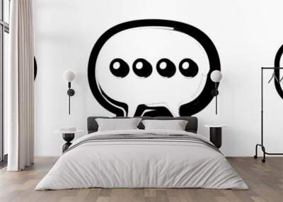 Symbol for chat messages in speech bubbles. Wall mural